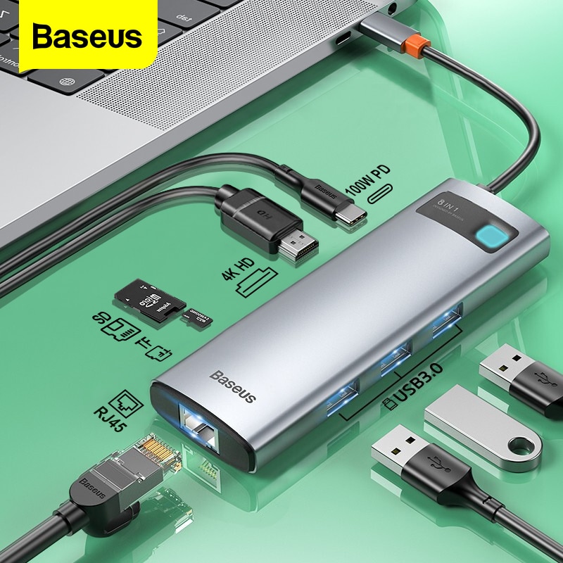 Baseus-USB c  USB c-hdmi ȣȯ RJ45 SD  PD..